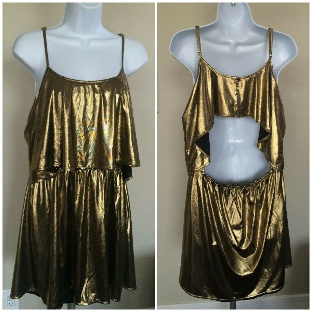 NEW LOVERS+FRIENDS Cut away back layered dress